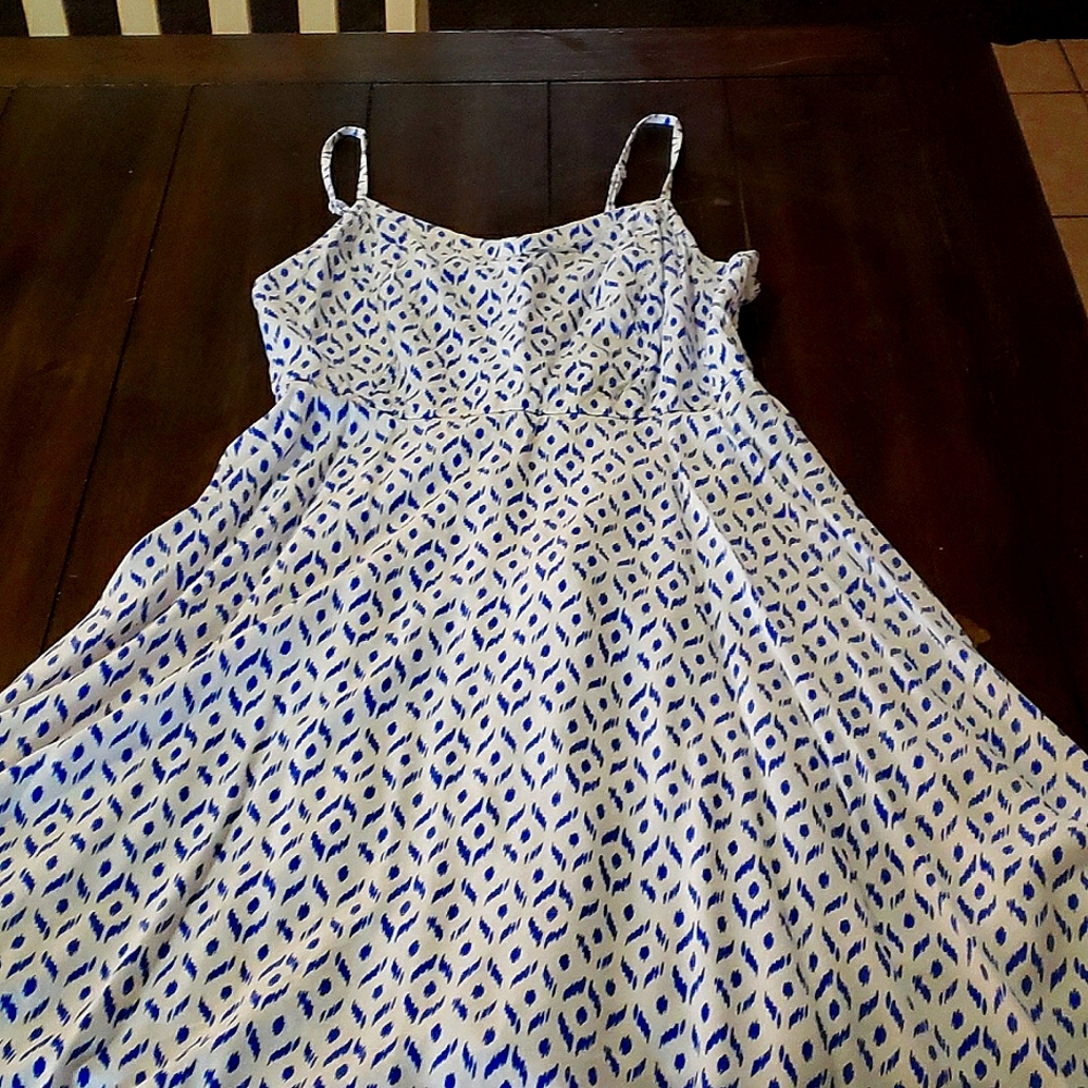 Blue and white, Medium size Sun dress